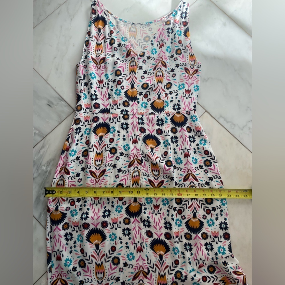 Boden, women’s US 10, multicolor floral asymmetrical sleeveless maxi dress EUC - Picture 7 of 8